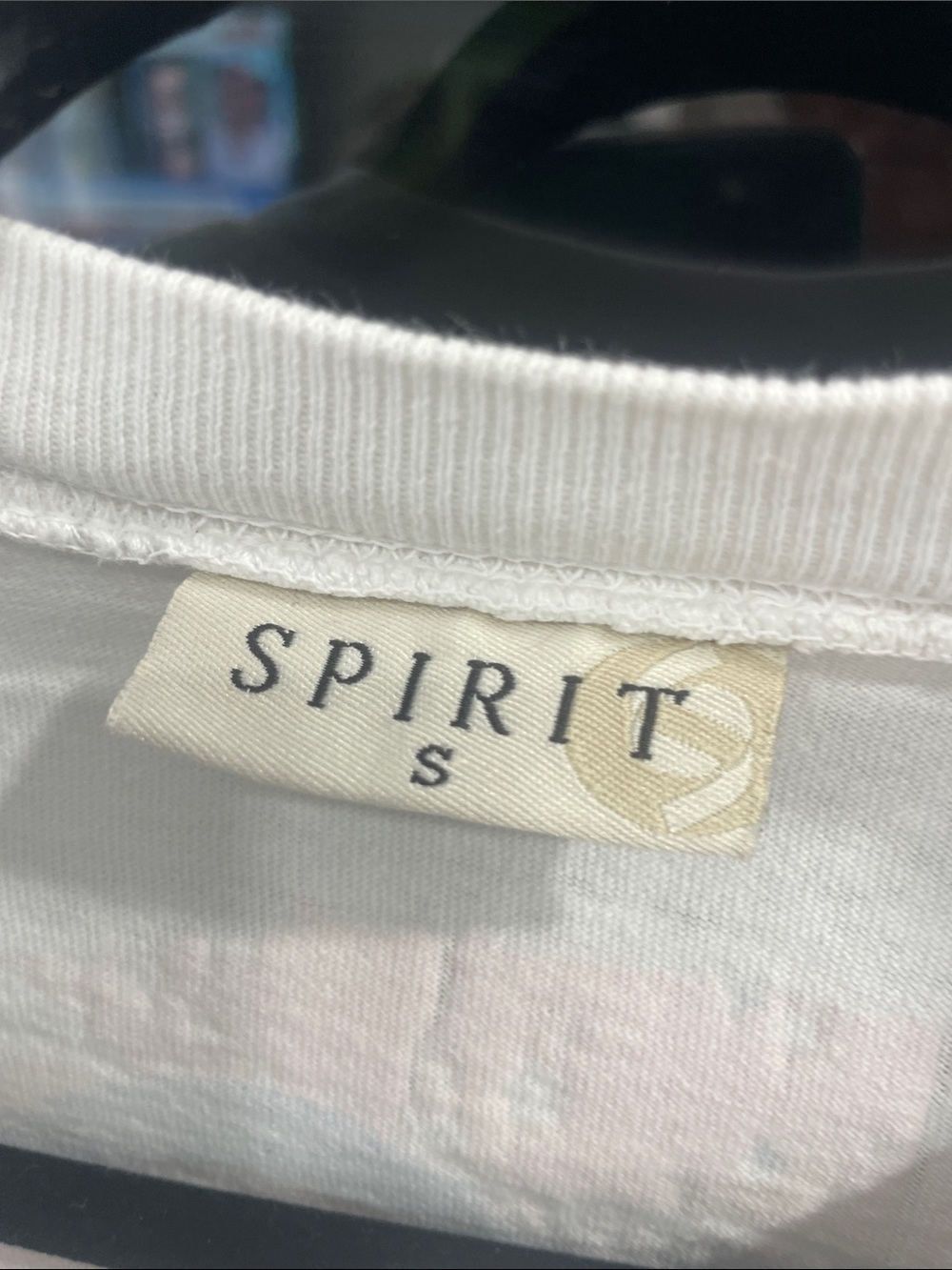 Spirit  White Long-Sleeve Top with Pink Star and Blue Sleeve Stripes - Picture 5 of 9